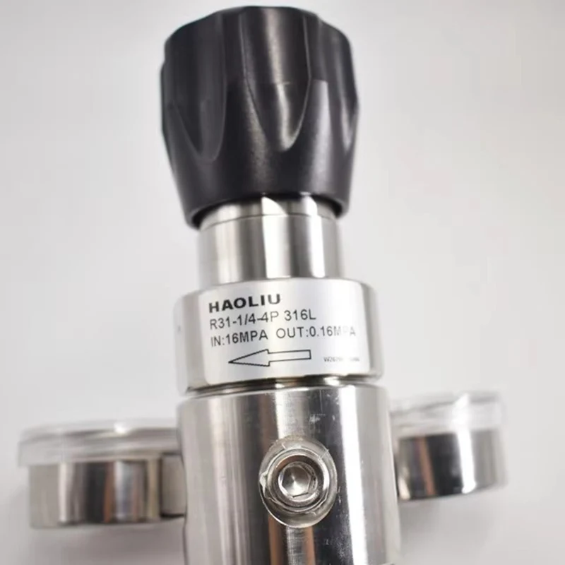 Dual-stage Pressure Regulator N2 Inlet Pressure 0-3000psi Outlet Pressure 0-120psi With Cylinder Connector