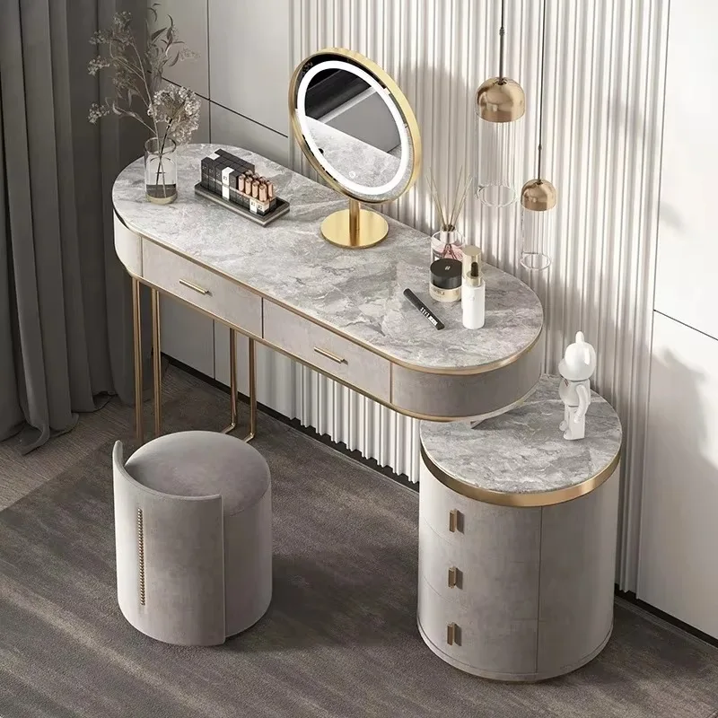 

Minimalist Storage Vanity Table Mirror Stool Living Room Organizer Dresser Bedroom Drawers Penteadeiras Bedroom Furniture