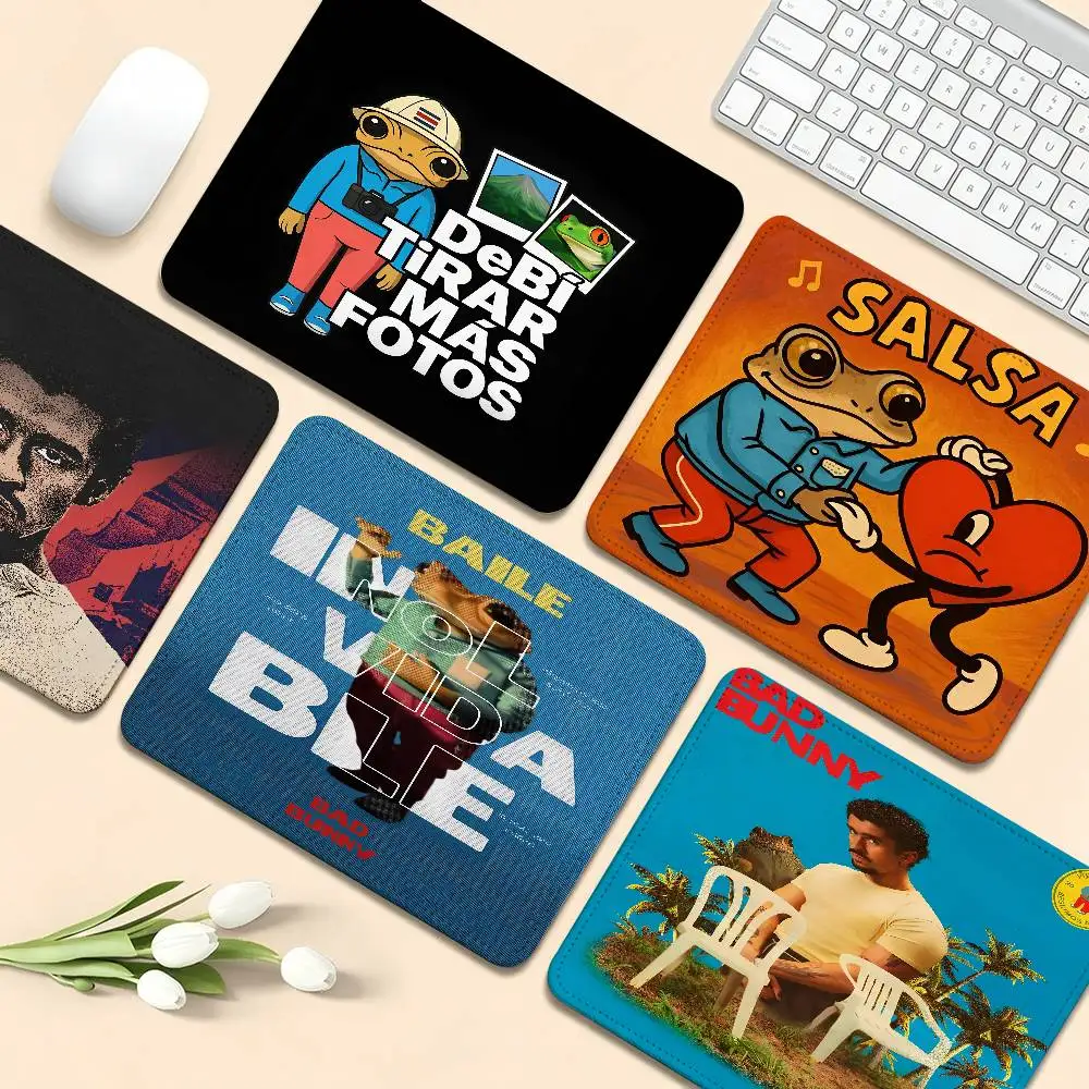 Singer Bad Bunny DTMF Animation Office Computer Desk Mat Table Keyboard Mouse Pad Laptop Non-slip Padmouse Desk Play Mats