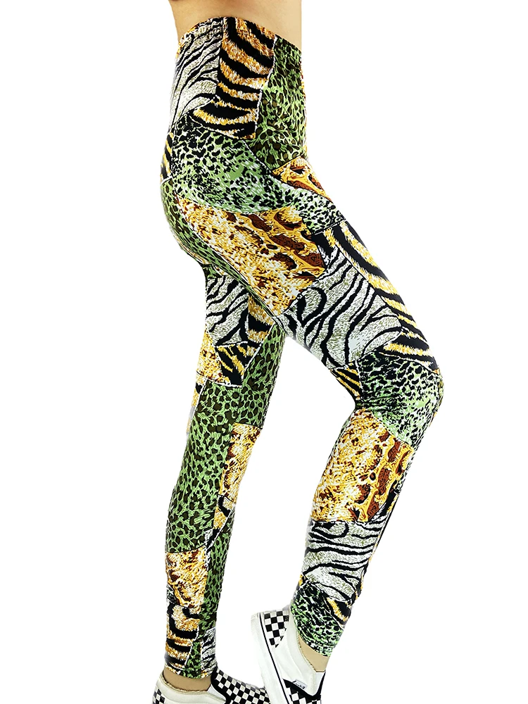 

CHSDCSI High Waist Fitness Pants Gym Sports Women Green Yellow Leopard Printed Leggins Fashion Sexy Leggings Push Up Hot Sale