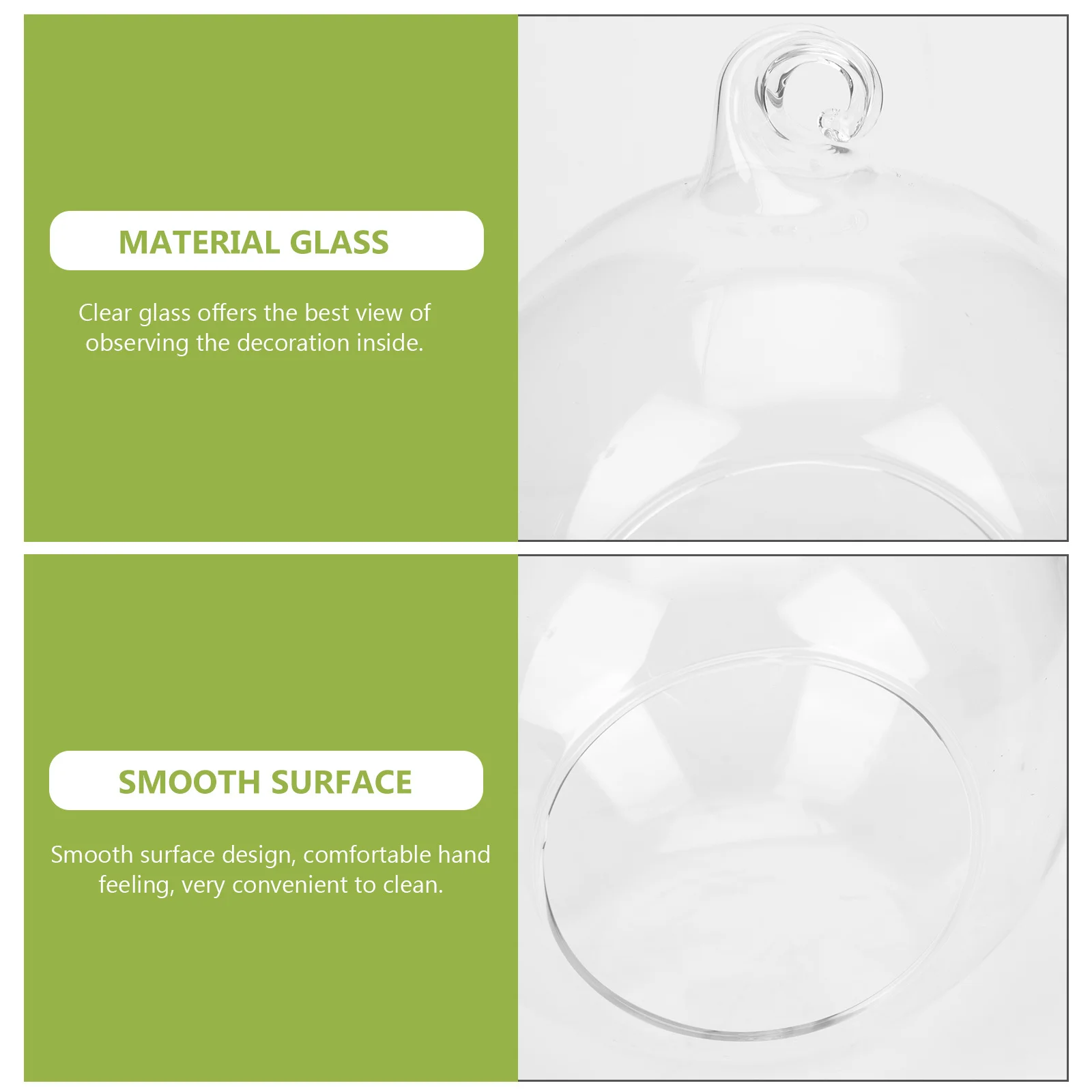 

3Pcs Glass Ball Vase Micro Landscape Bottles Transparent Hanging Decorative for Home Decor Terrarium Garden