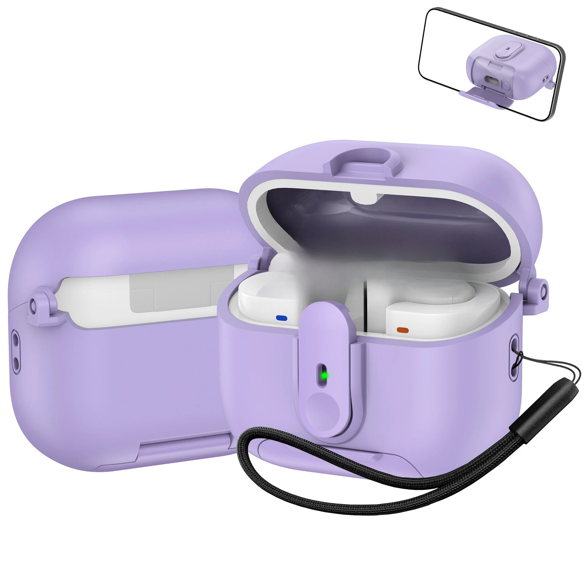 anti drop headphone case new model Suitable for Samsung Galaxy Buds3/3pro protective case with switch lock bracket