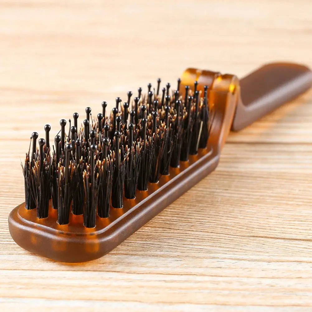 

2Pcs Portable Folding Comb Hairdressing Bristle Hair Brush Travel Hair Comb for Women Men Salon Styling Straight Curl Hairstyle
