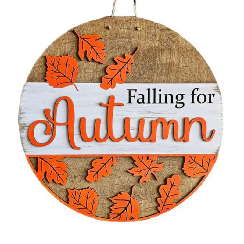 

Rustic Wooden Wall Art Front Door Welcome Sign Autumn Door Sign Ornament for Thanksgiving Fall Farmhouse Wall Art Bow Decor Gift