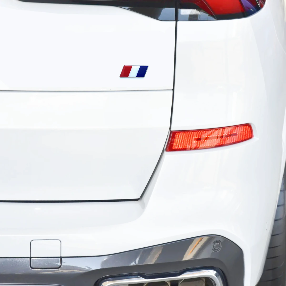 Aluminum alloy, American, British, French flag, net front grille, metal car logo, suitable for body trunk, rear side sticker - view 4
