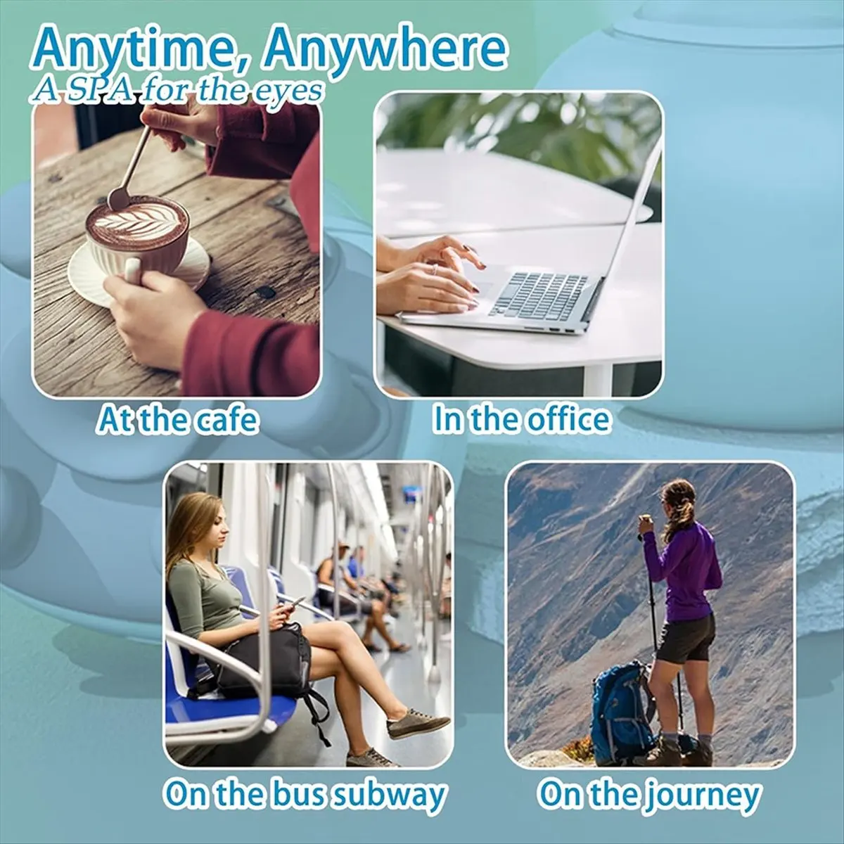 2026 جديد + بخاخ العين الاهتزاز مدلك العين ، البخار العين الجلد سبا رطبة الحرارة البخاخة المحمولة الكهربائية أداة تدليك العين الصغيرة