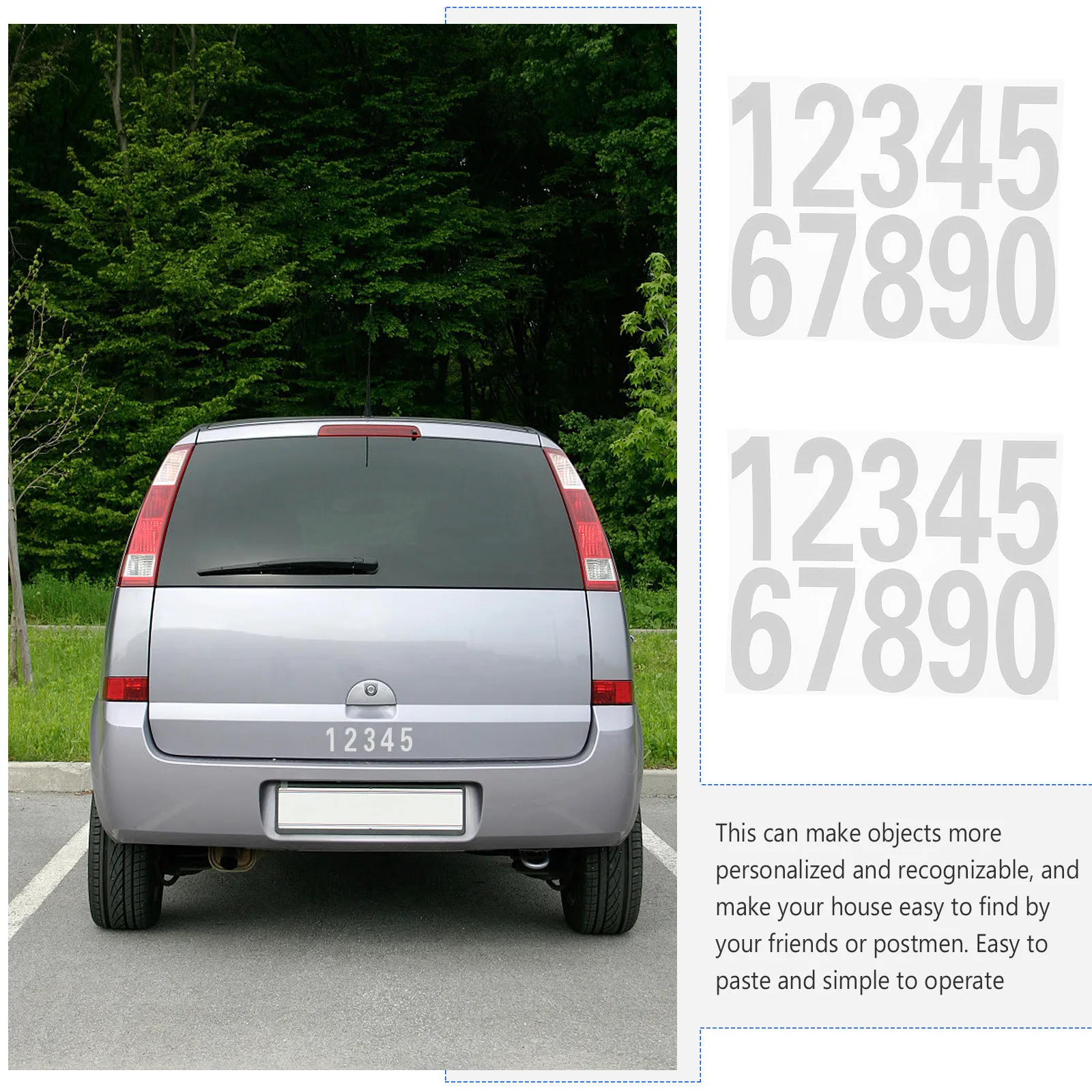 

4 комплекта светоотражающих наклеек с номерами, водонепроницаемые, из экологичных материалов, легко крепятся, для почтовых ящиков, дверей домов, адресных знаков