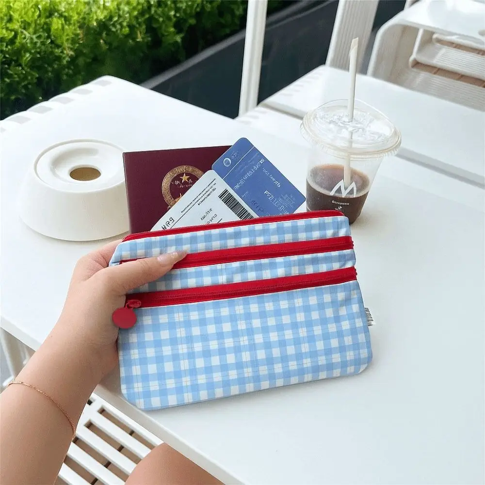 3 طبقة سستة محفظة سفر مقاوم للماء المحمولة منظم بطاقات الهوية فتحات متعددة حامل جواز السفر حقيبة إكسسوارات السفر