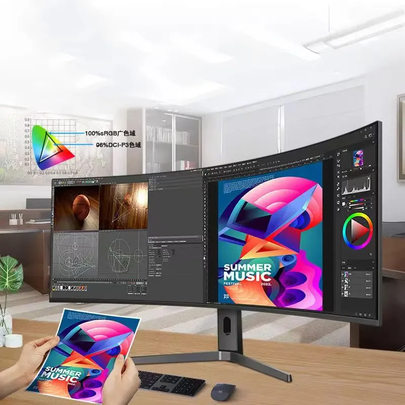 

Оптовая продажа 24 27 32 34-дюймовый ЖК-монитор 144 Гц 165 Гц 240 Гц Дисплей ПК 4K 2K Skyblue Изогнутый игровой монитор с дальностью цены