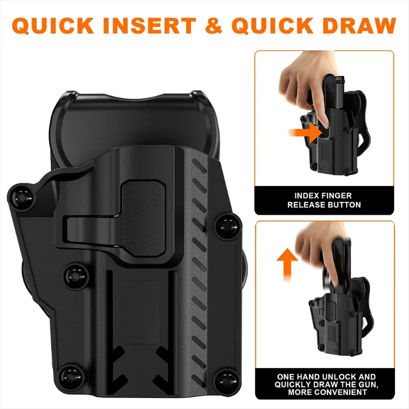 NEW Universal Fit Holster Durable Tactical Gun Holster Comfortable Concealed Carry Waist Belt Holster for Most Handguns