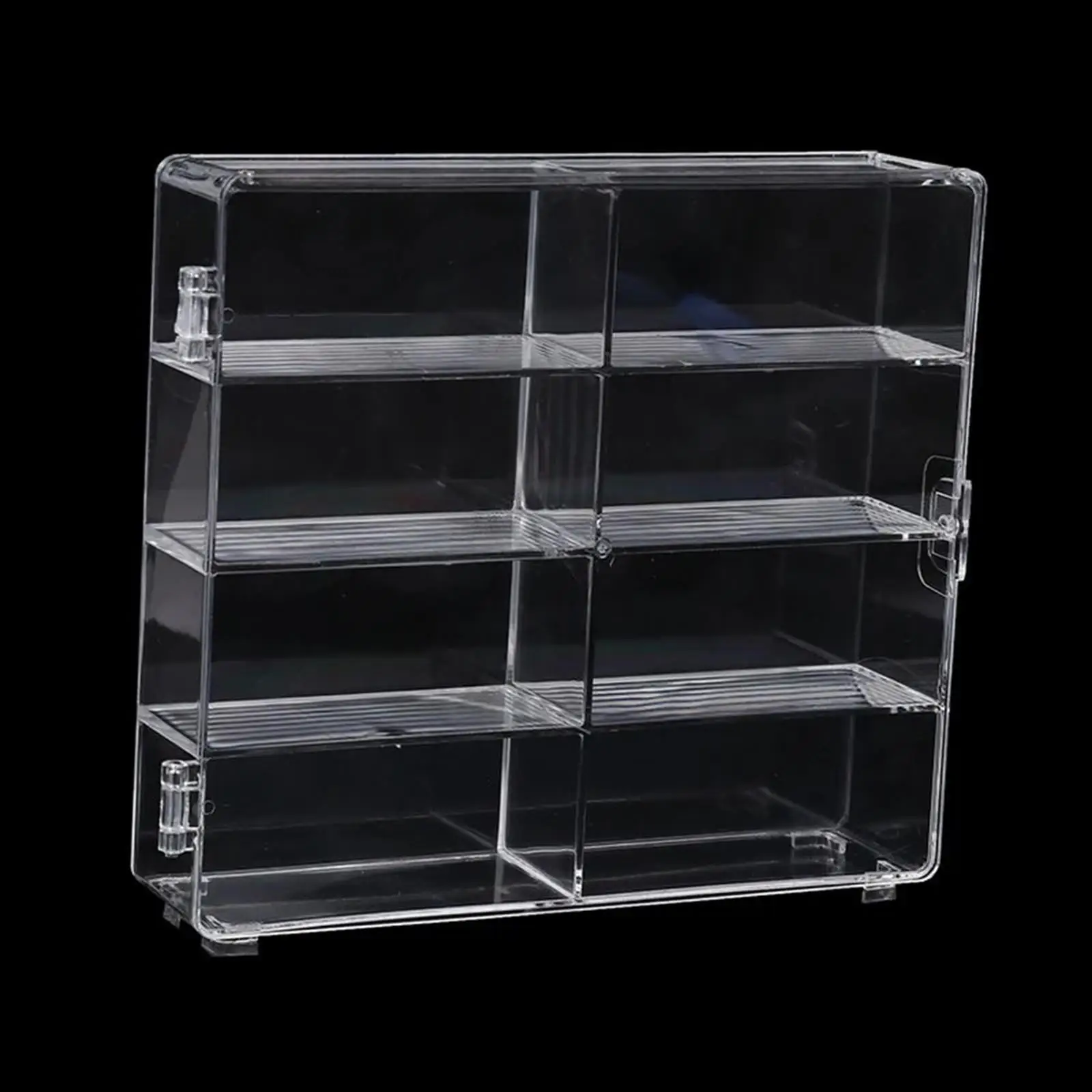 1/64 Vehicle Model Display Case 1/64 Diorama Parking 8 Grids Tabletop Decor Dust Cover Car Garage Display Case for Gifts