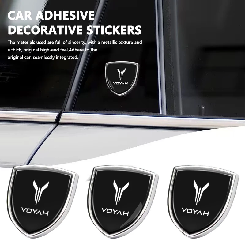 Autocollant de décoration latérale de carrosserie d'emblème de voiture en époxy 3D, autocollants de fenêtre de mode, accessoires pour Voyah Free Dreamer Courage Passion 2021