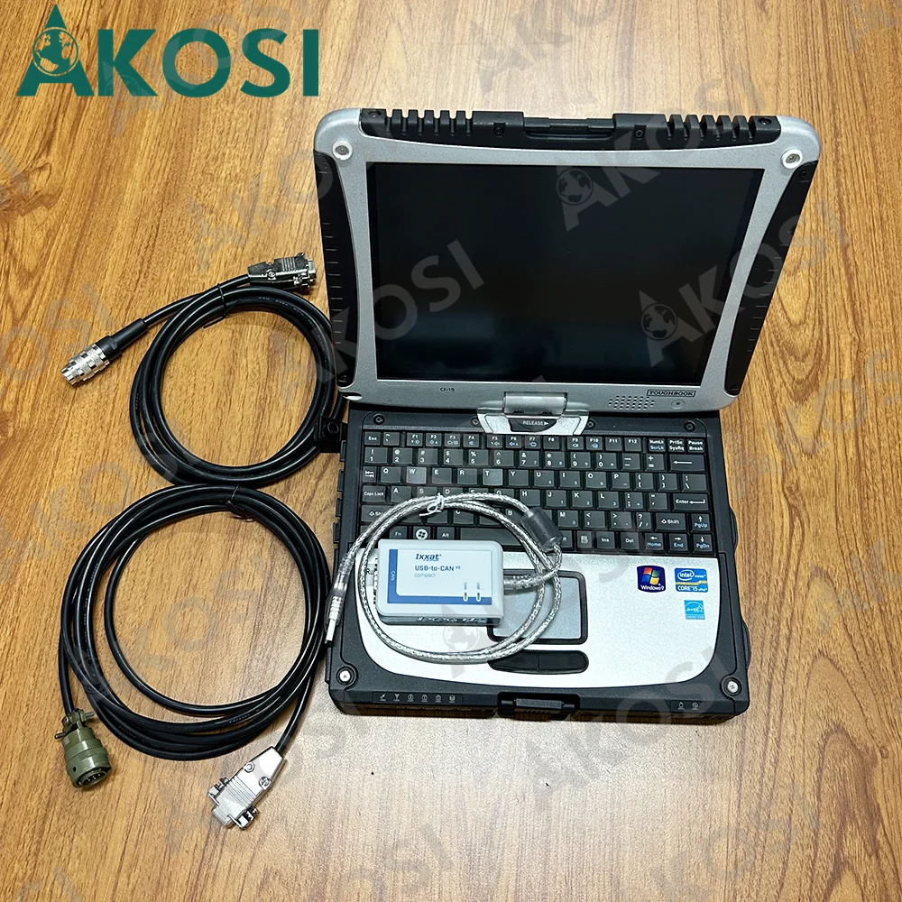 

For MTU USB to CAN V2 COMPACT IXXAT Diagnostic tool 2.72 MDEC ADEC Cable Diesel MTU DiaSys Truck Engine Diagnosti and cf19Laptop