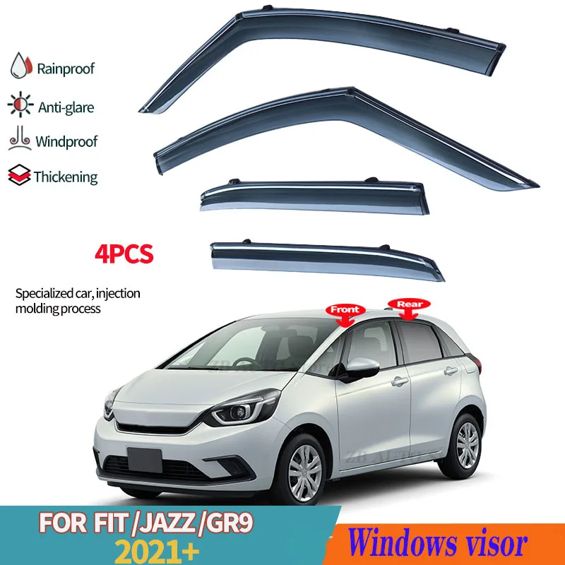 

For HONDA FIT/JAZZ GR 2021+ Window visors Rain water prevention; Covering the sunlight; Anti fog; Snow prevention