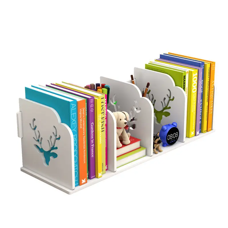 Children\'s Desktop Bookshelf  Book Magazine Bookends Books Stand Holder Bookshelf Desktop Storage Organizer Shelf