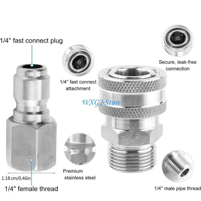 مجموعة التوصيل السريع لغسالة الضغط 37JE، محولات NPT، وصلات وصلات خرطوم، مرفقات لمهمة تنظيف الري بكفاءة #6