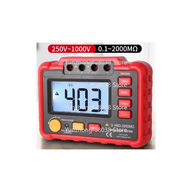 جهاز اختبار مقاومة العزل الرقمي، مقياس Megohmmeter الإلكتروني، مقياس المقاومة 250/500/1000 فولت TM700A #4
