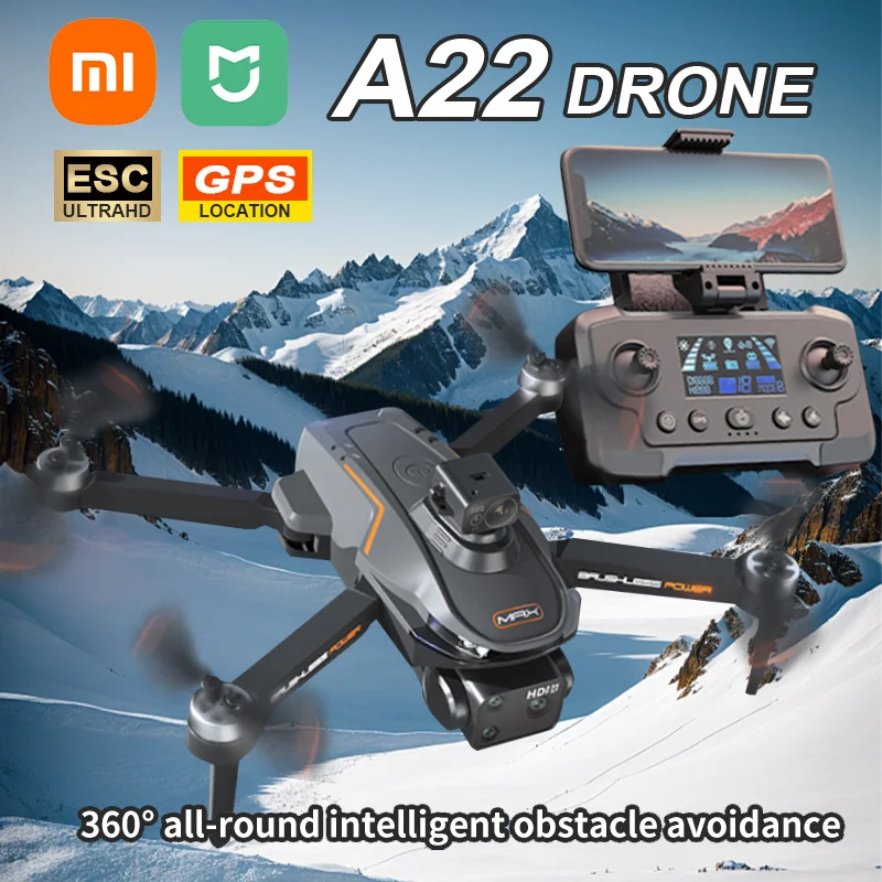 

Xiaomi Mjia A22 Drone 8K GPS double Camera Aerial Photography Optical Localization Four-way Obstacle Avoidance 4K Drone New
