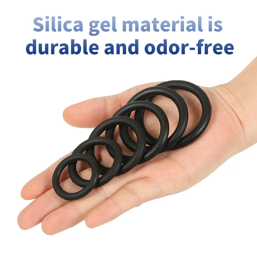 Cock Ring Durable Silicone Men Ejaculation Delay Rubber Sex Toys Penis Rings Rings for Male 3pcs/Set Chastity Toys for Men 18+