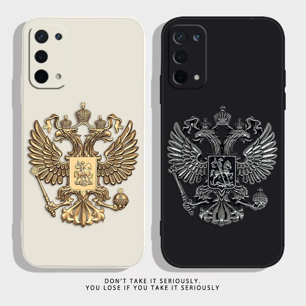 Russian Double-headed Eagle Logo Phone Case For OPPO A52 A54 A55 A57 A78 A72 A73 A74 A91 A93 A92S A94 A95 A96 4G 5G Case Funda