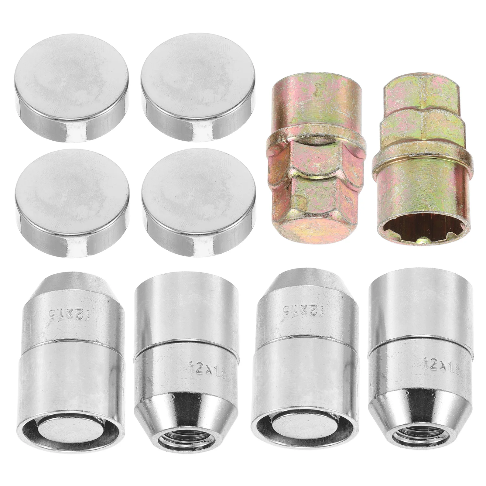 

10 Pcs Tire Anti-theft Screws Wheel Lock for Trailer Cute License Plate Rv Locks Lug Nuts Car Keys