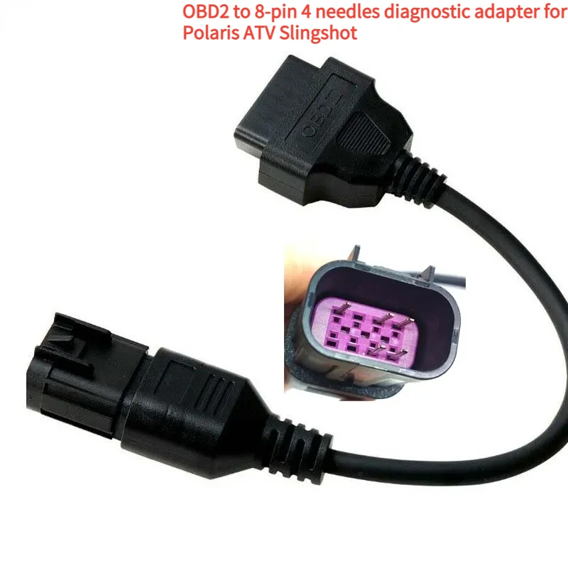 High Quality NOBD ATV Motorcycle Connection Cable OBD2 8 Pin Diagnostic Adapter For Polaris RZR/Ranger/General/Sportsman/ACE Etc