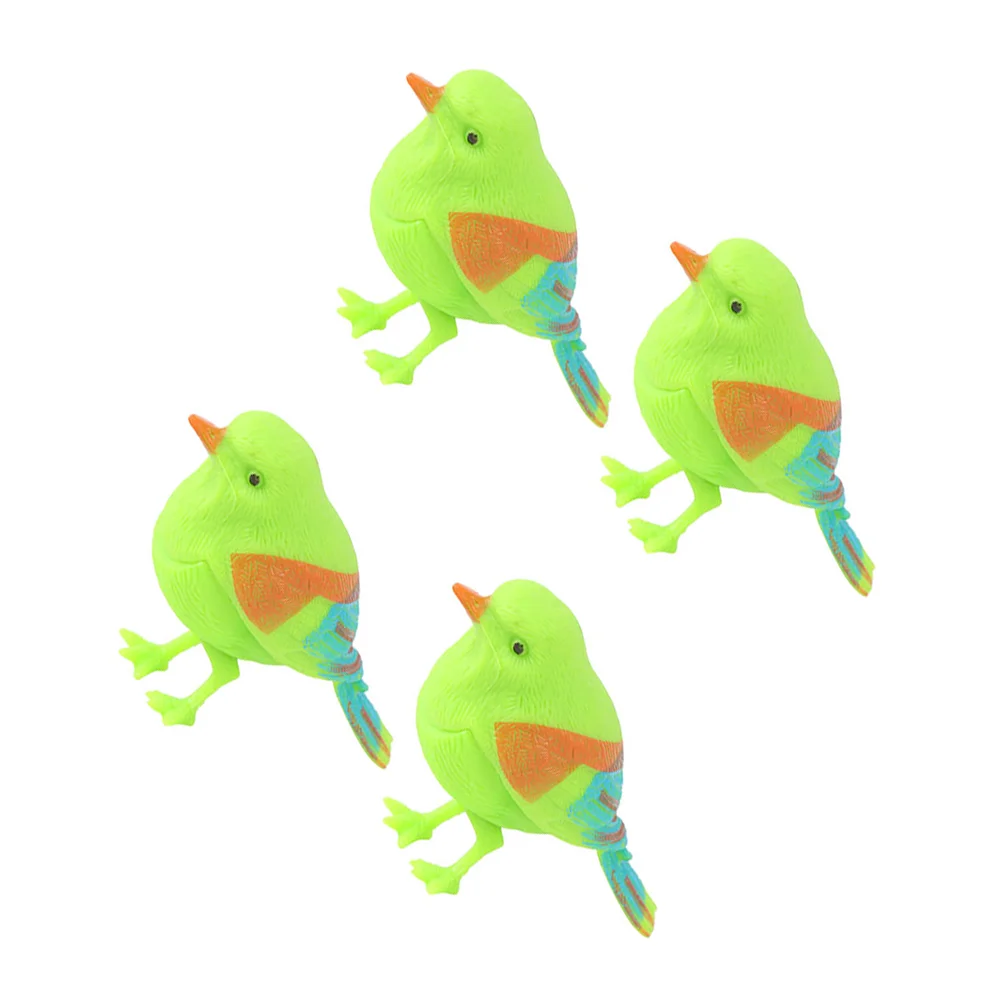 4pcs Bird Toy Singing Chirping Voice Activation Colorful Electronic Pets Lightweight Fall Resistant Nature Loving