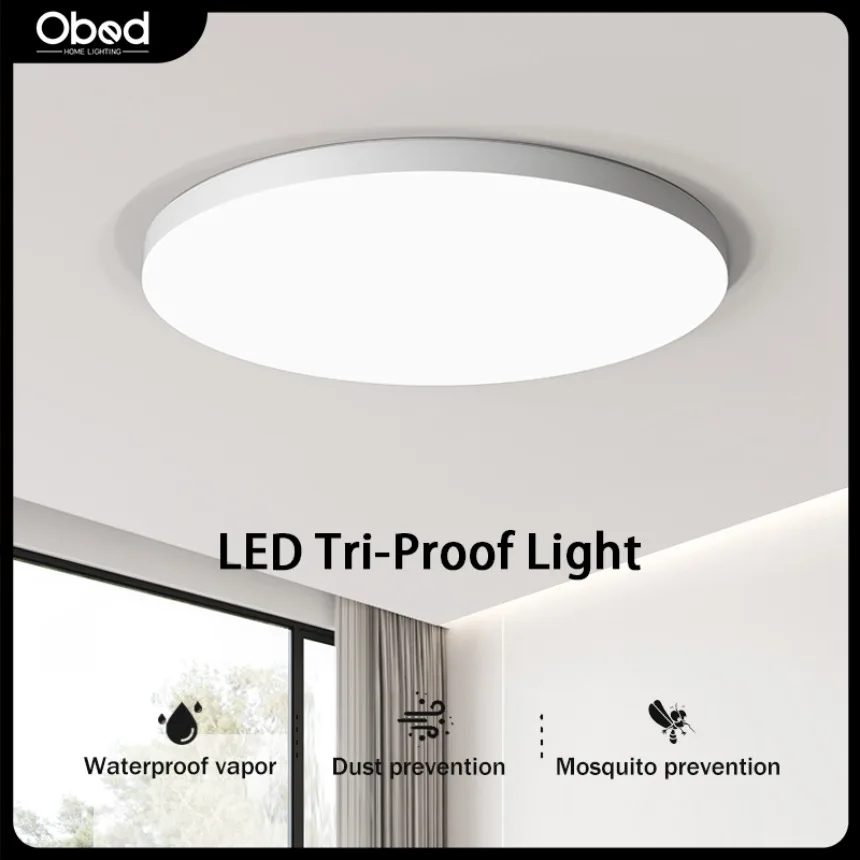 simples circular led luz de teto impermeavel e dustproof tres luz prova sala quarto banheiro corredor luz home 01