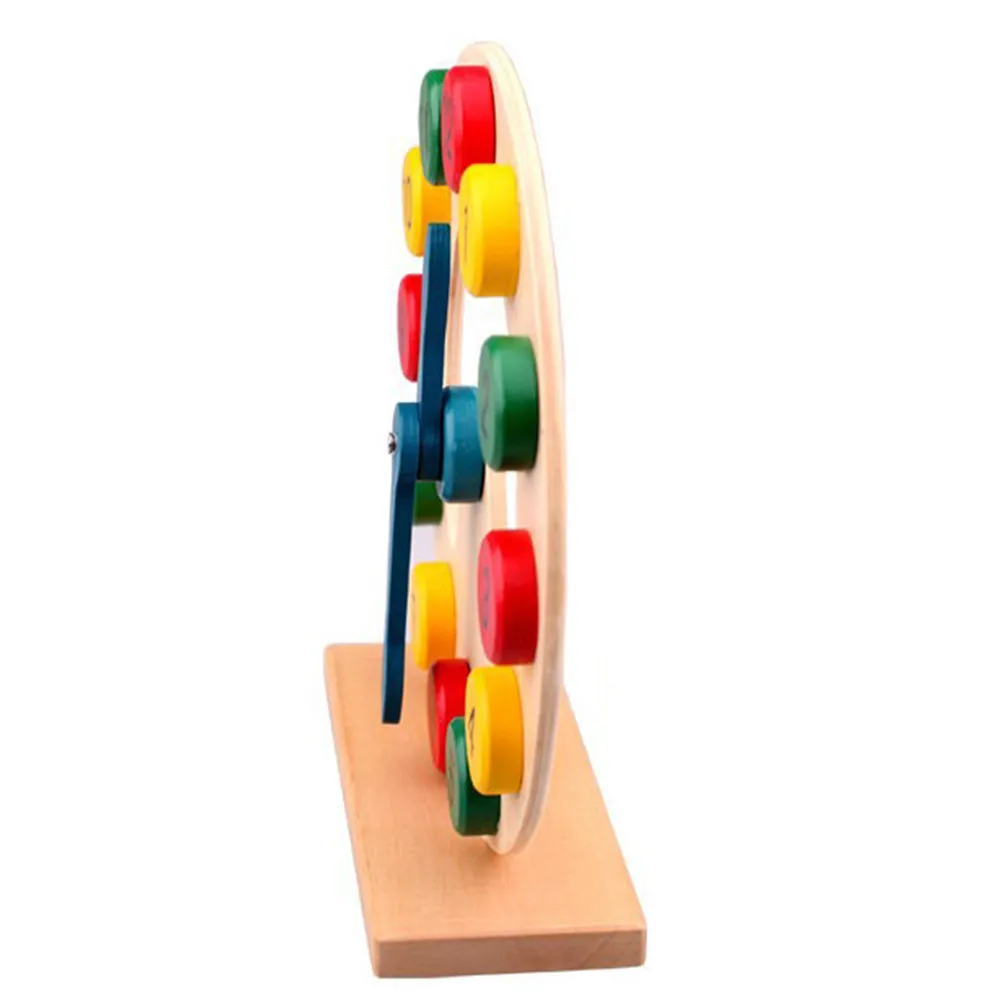 

Numbers Matching Clock Colorful Shape Cognition Wooden Educational Clock Early Learning DIY Set for Children