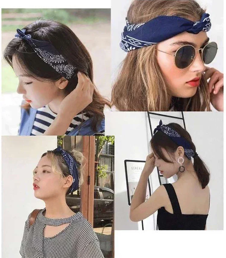 55cm * 55cm Outdoor-Sport Bandana Schal Gesichts maske Reiten Camping Radfahren Kopftuch Rohr Armband Paisley Stirnband Frauen Männer – Detail 1