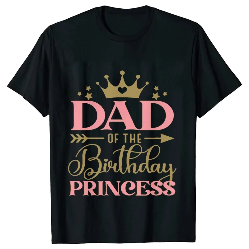 Fashion Birthday Princess Girls Party T-shirt Family Gathering Matching Sibling Tees Kids Adult Clothing Crown Graphic Y2k Tops