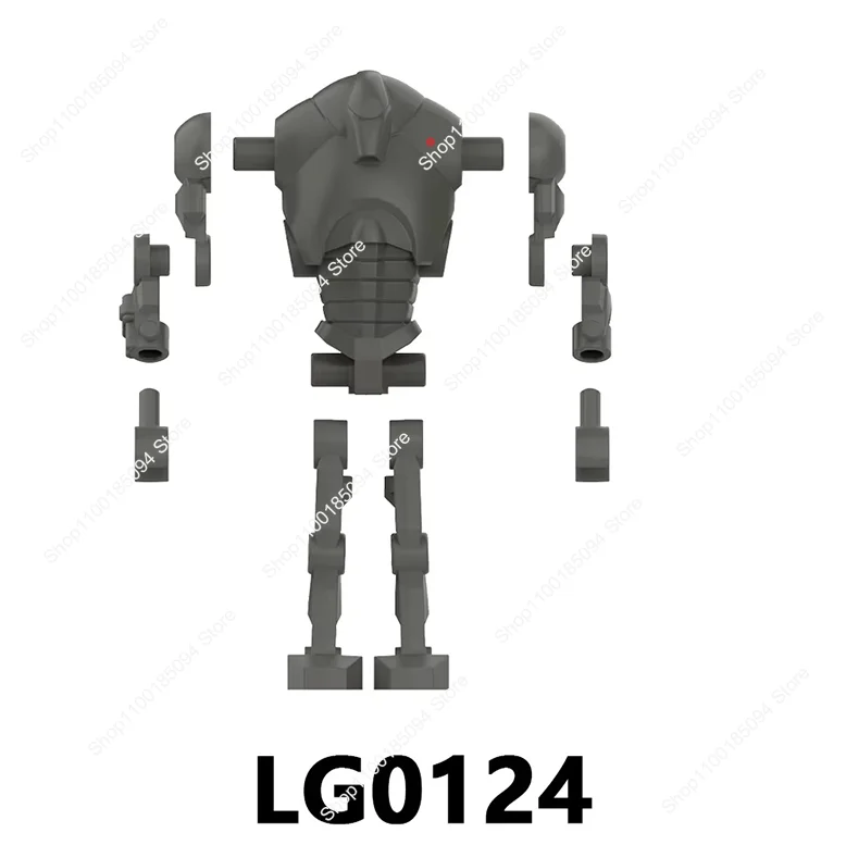 BLOKEES LG0123-LG0130 New Building Block Warrior Model Assembly Clone Robot Battle Droid Model Bricks Mini Figues Set Gift Toys