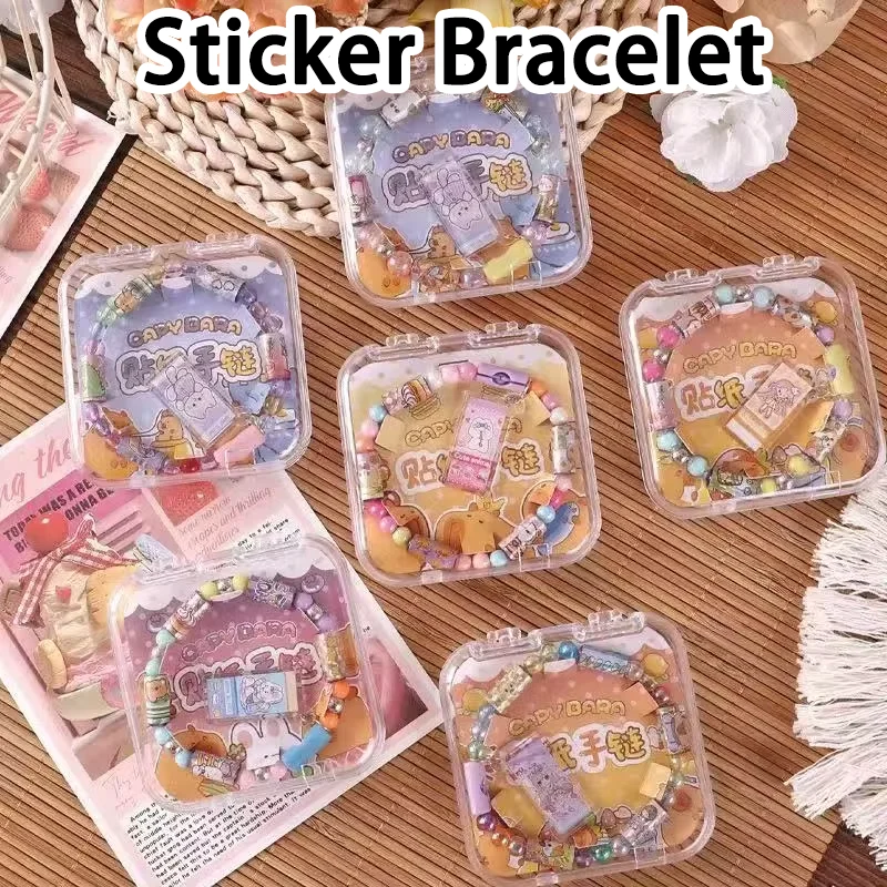 StickiRolls Sticker Bracelet Creative DIY Sticker Hand String Bead Bracelet Toy Stationery