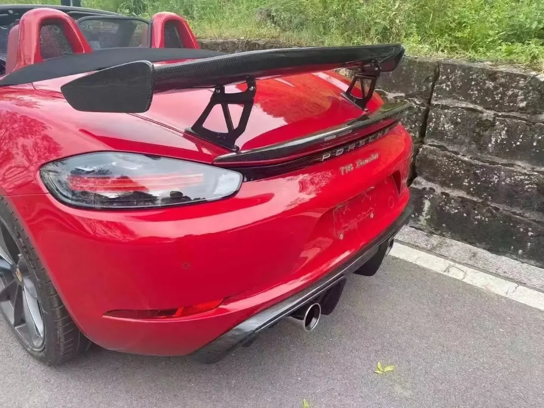 Suitable For Porsche 718 Kaman, Boxter Modified GT4 Large Surround, Half Carbon Front Bar, Rear Spoiler, Rear Wing, Tail Throat