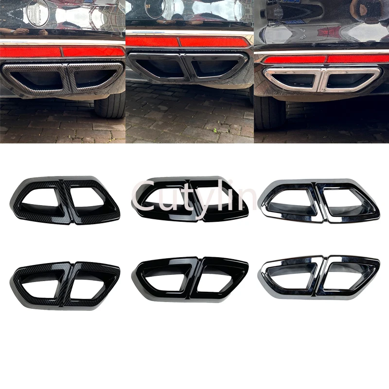 

For Volkswagen Passat B8 2017 2018 2019 abs Car Outlet Tailpipe Muffler Exhaust Pipe Tip Frame Cover Exterior Accessories