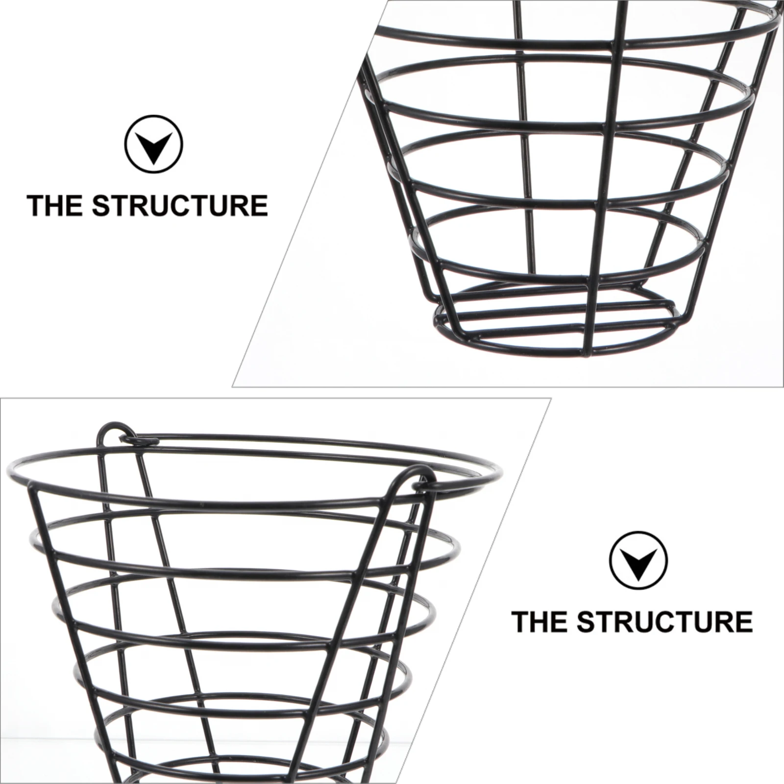 

Large 50 Balls Capacity Golf Pick up Holder Durable Metal Storage Container Ball Baskets Outdoor Practice Stadium Use Storage