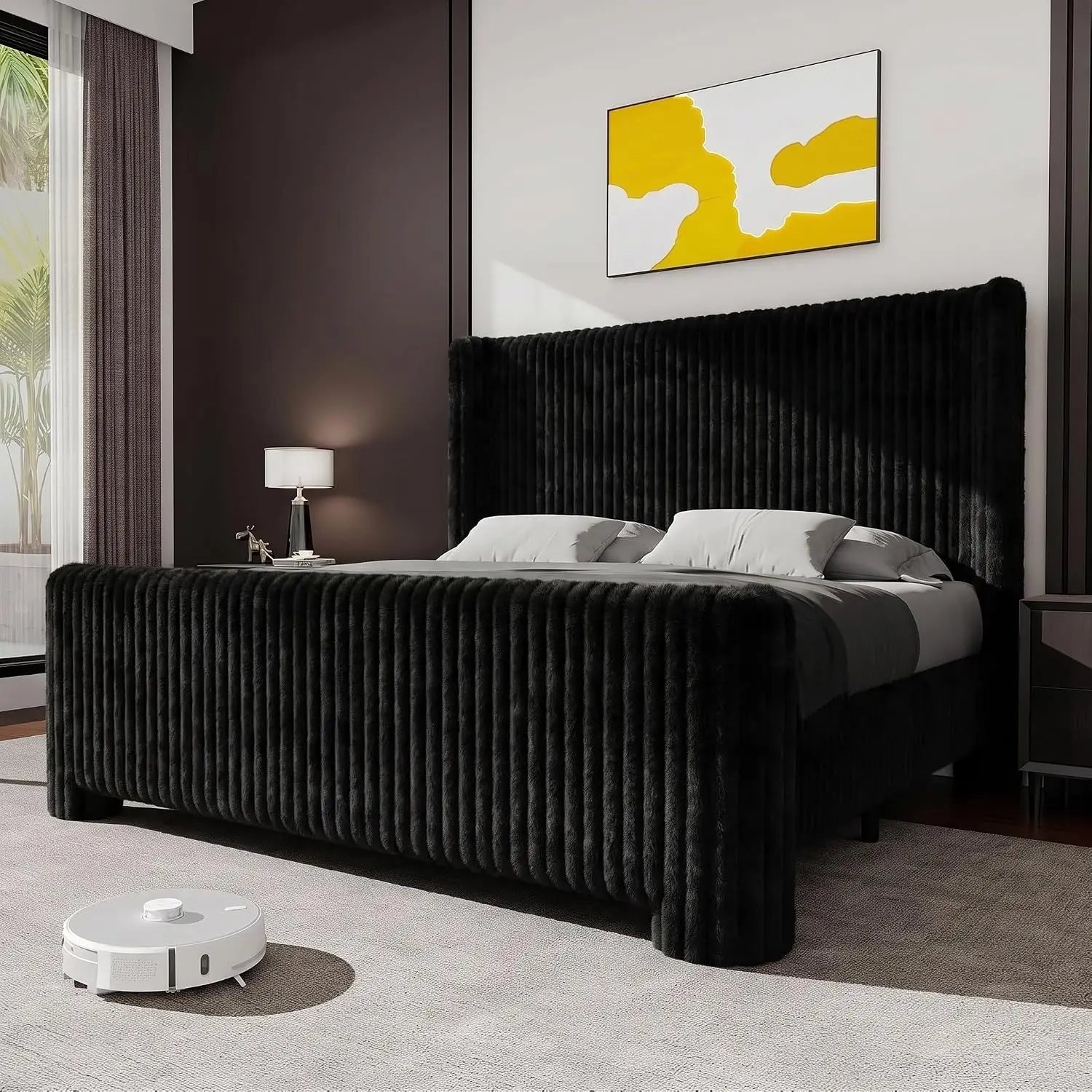 Faux-Fur King Bed Frame 51