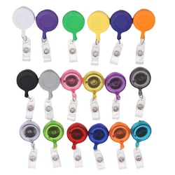 ID Name Badge Reel Retractable Pass Bus Card Clip Chest ID Tag Accessories Clip Reels Easy Pull Employee Badges Clips