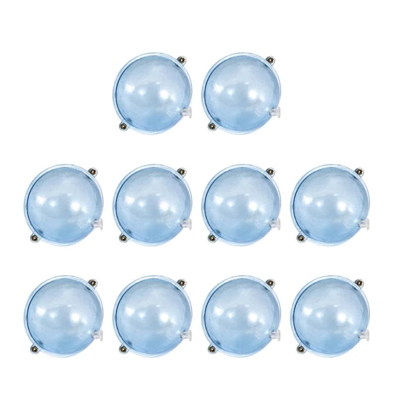 

652F 10Pcs Fishing Float Clear Round Balls Hollow Bubble Surfaces Floats Water Ball Bubble Floats Tackle Easy to Use