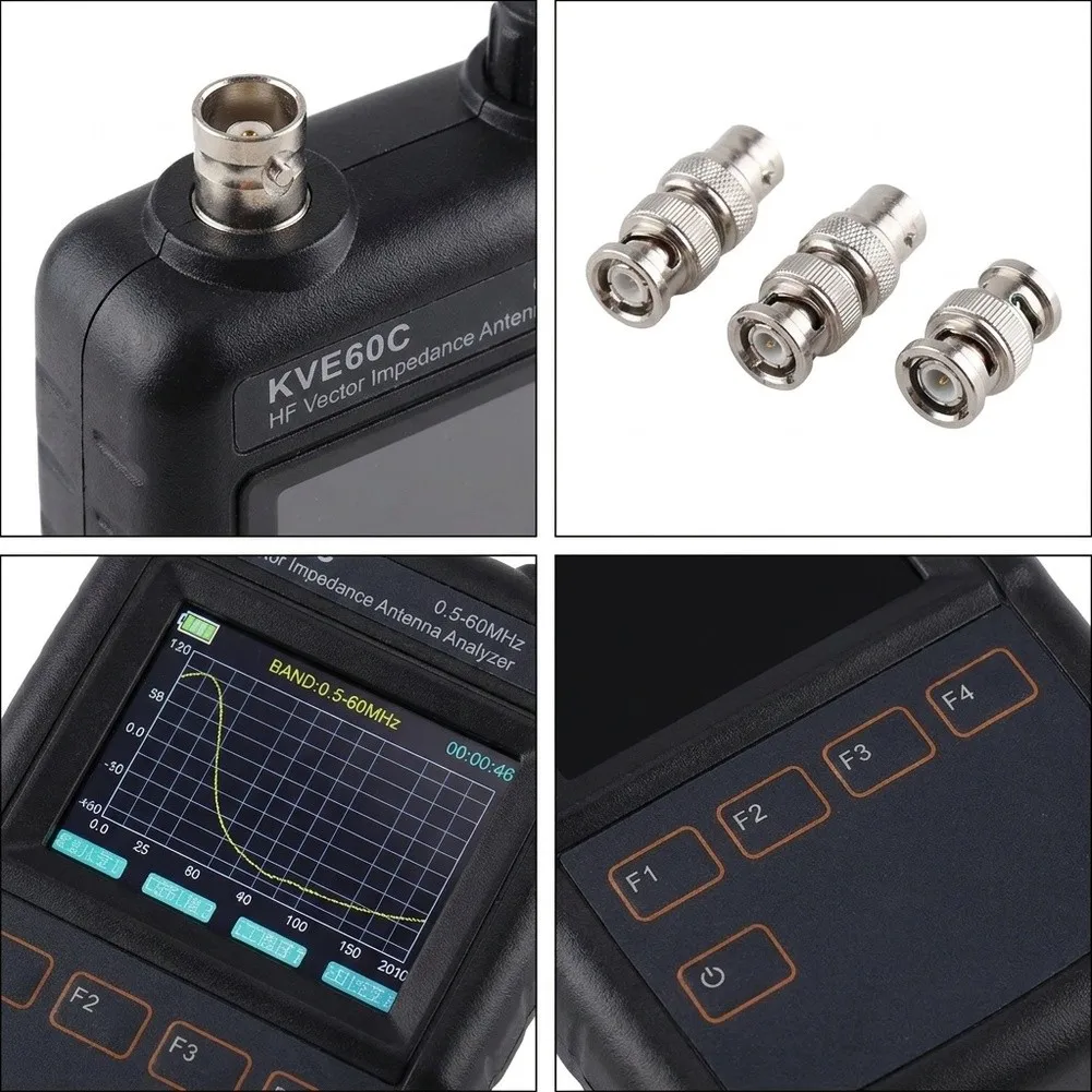 KVE520A Portable Vector Impedance Analyzer for For antenna Tuning and Matching with Fast Test Speeds and Clear Display