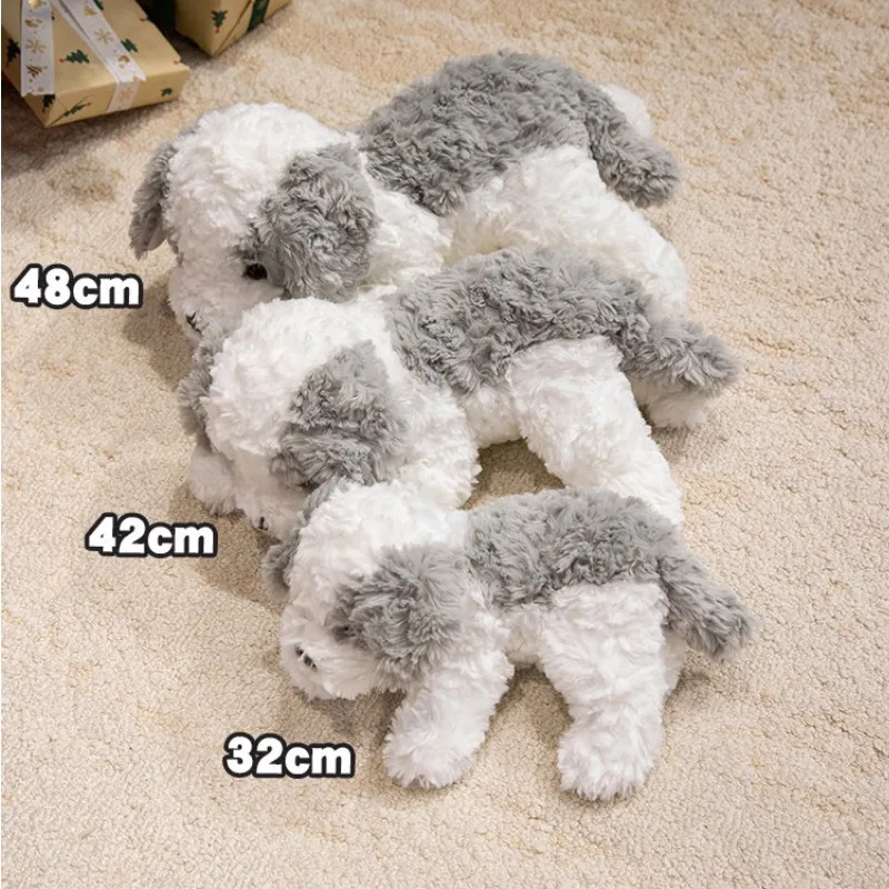 32/42/48CM Simulation Liegen Welpen Hund Plüsch Spielzeug Weiche Stofftier Puppe Weiche Hund Kissen Begleiten geschenke – Detail 10