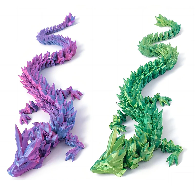 3D Printed Dragon Figures Multi-Jointed Movable Dragon Model Toys Tabletop Decorative Ornament Birthday Gifts