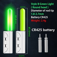 2PCS Luminous Light Glow Stick+2 CR425 Disposable Battery Rock Fishing Float Warning Light Electric Fish Rod Lamp Stick Tackle