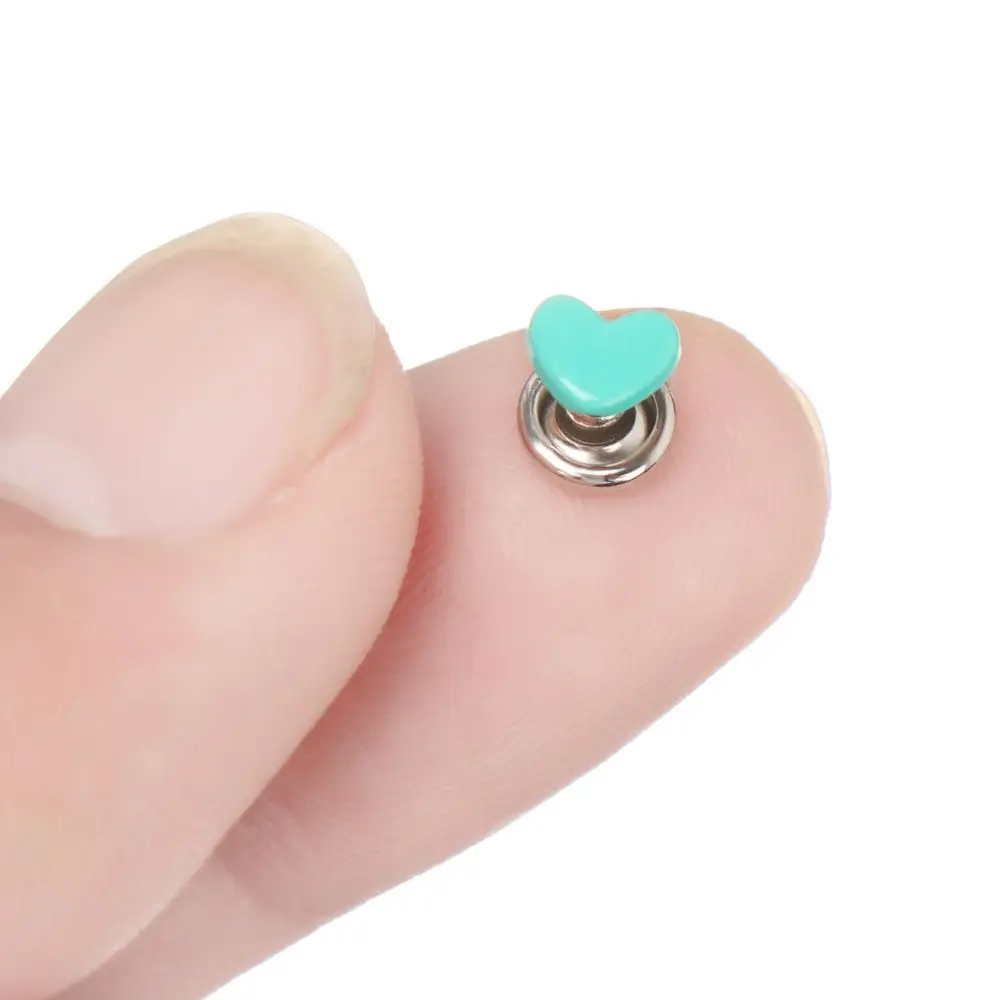 Heart Style Mini Ultra-small Shoes Clothes Mushroom Spikes Buttons 6mm Belt Buckle Diy Dolls Buckles  Bags Accessories