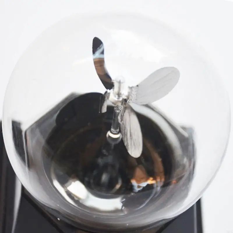 T8UC Solar Power Radiometer Crookes Spinning Vanes Glass Windmill Gift Home Desk Deco