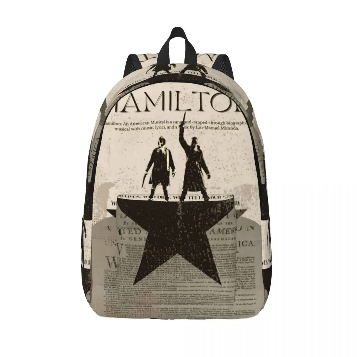 

Musical Hamiltons for Men Women Student School Bookbag American History Daypack Elementary High College Sports