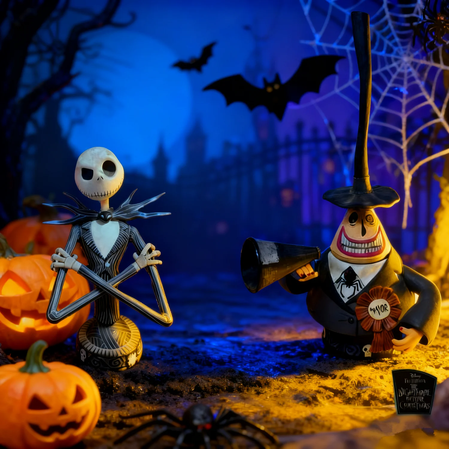 

Планирование Джуна Диснея «Кошмар перед Рождеством» Мер и Джек Скеллингтон, мини-бюст, серия 1, подарок на Хэллоуин