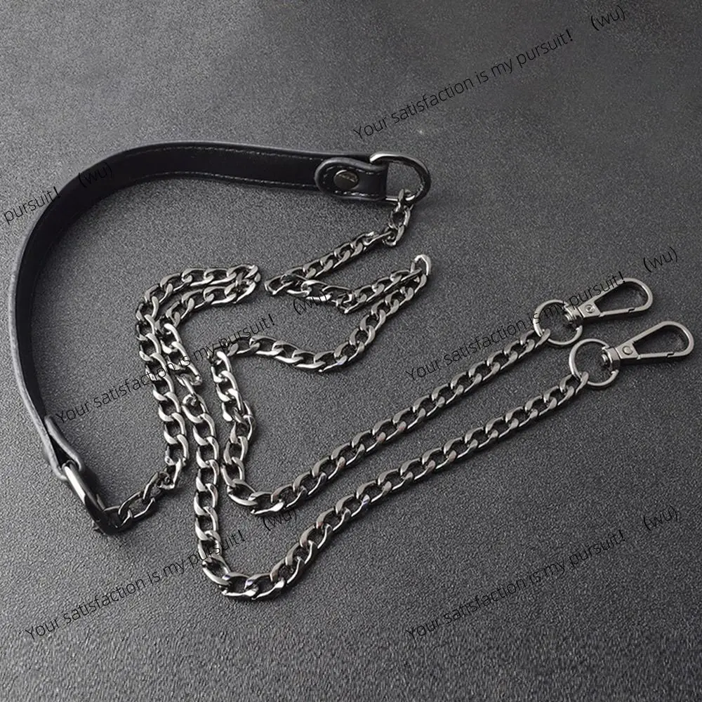 120cm Metal PU Leather Straps for Handbag Purse Chain Belt Bag Replacement Handles Shoulder Straps DIY Accessories