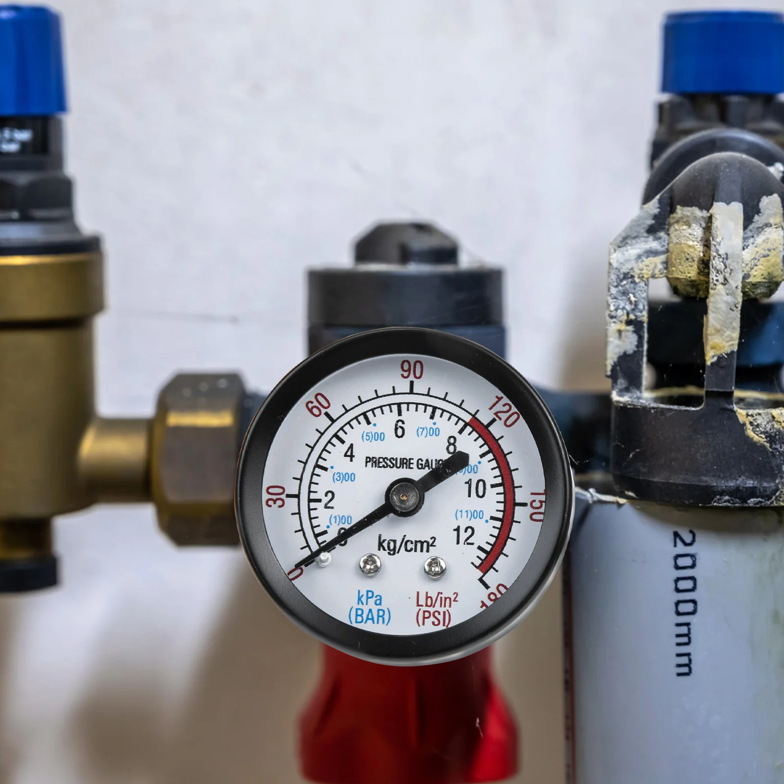 

2Pcs Pressure Gauge Accessories 0 180psi Air Compressor Tank Measuring Device Water Oil Liquid Dial Digital Meter Plumbing Tool