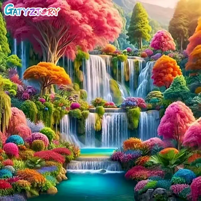 

5d Diamond Painting Kits For Adults Home Decor Gift Diamond Painting Kits For Beginners Waterfall Full Round Paint By Diamonds